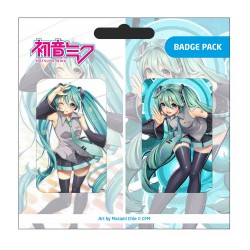 Hatsune Miku Badge pack, set of 2 (Art by Masami Chie) 