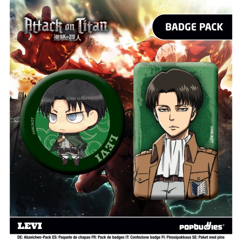 Attack on Titan: levi Twin Badge Pack wholesale Europe